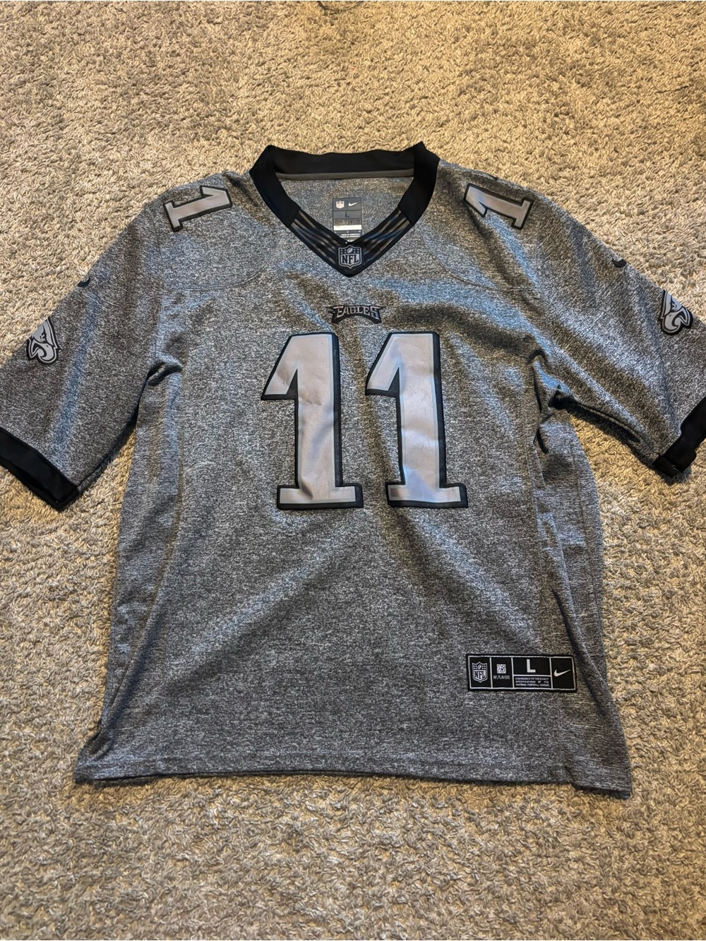 Nike Gray Philadelphia Eagles Wentz Men’s Jersey